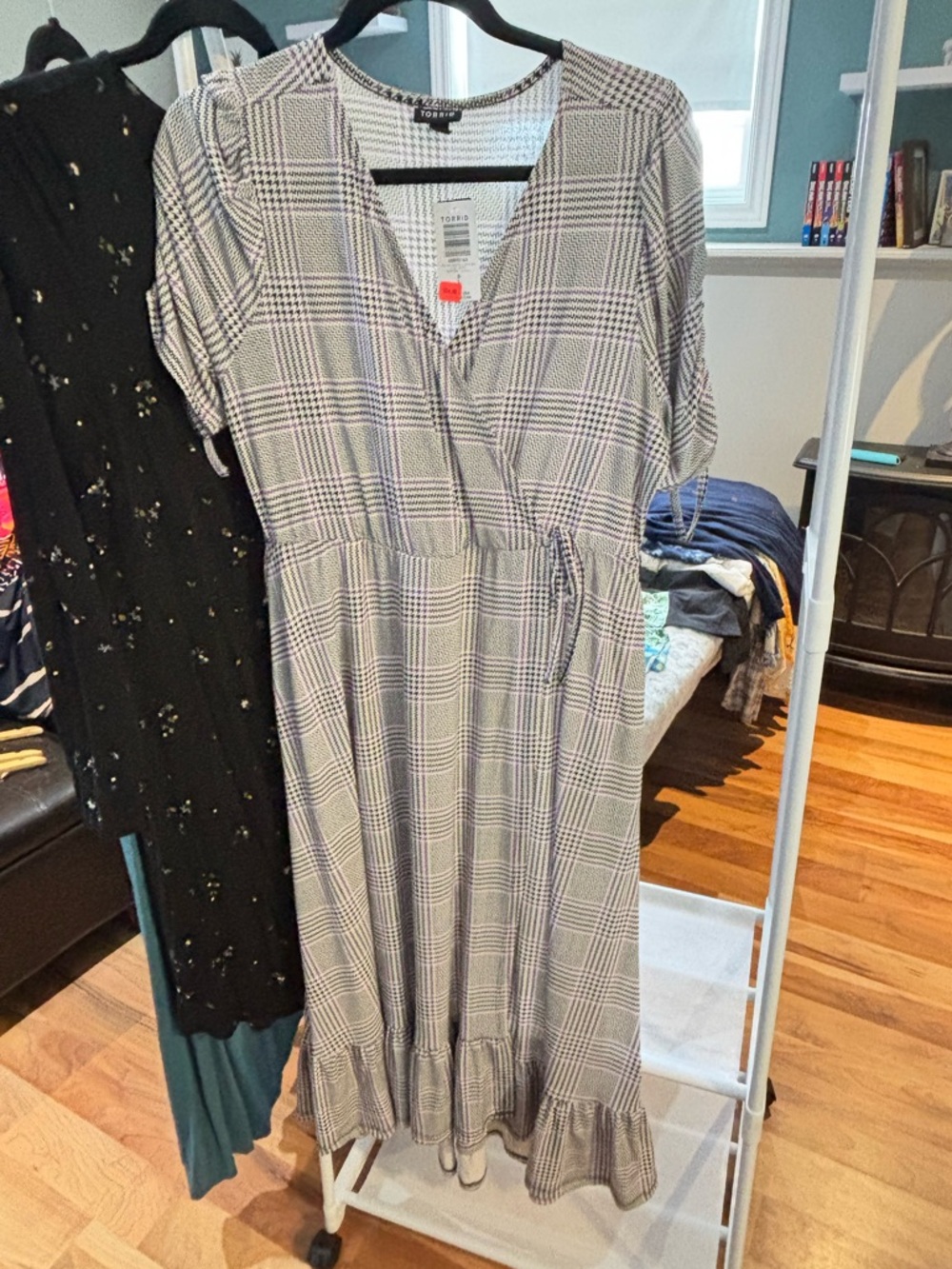 Torrid Plaid Wrap Midi Dress